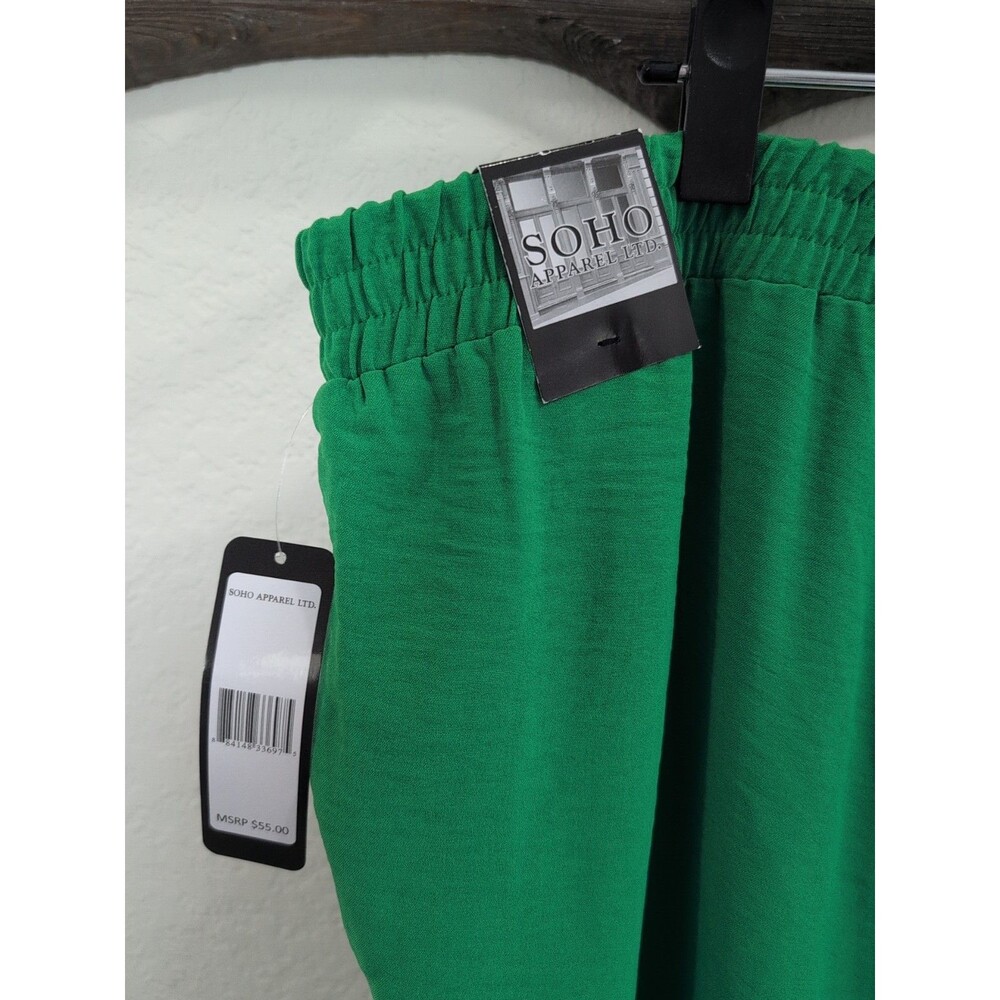 New! Soho Apparel Ltd New York, Elastic Tie Waist Bottoms. Fern Green Size 3X - Picture 4 of 6